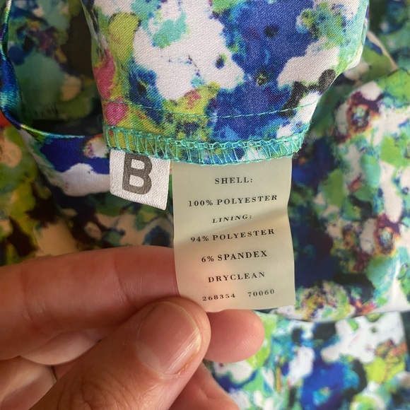 Ann Taylor Floral BLue Green High Low Sleeveless Tiered MIDI Dress Women’s Sz 10 - Picture 8 of 11